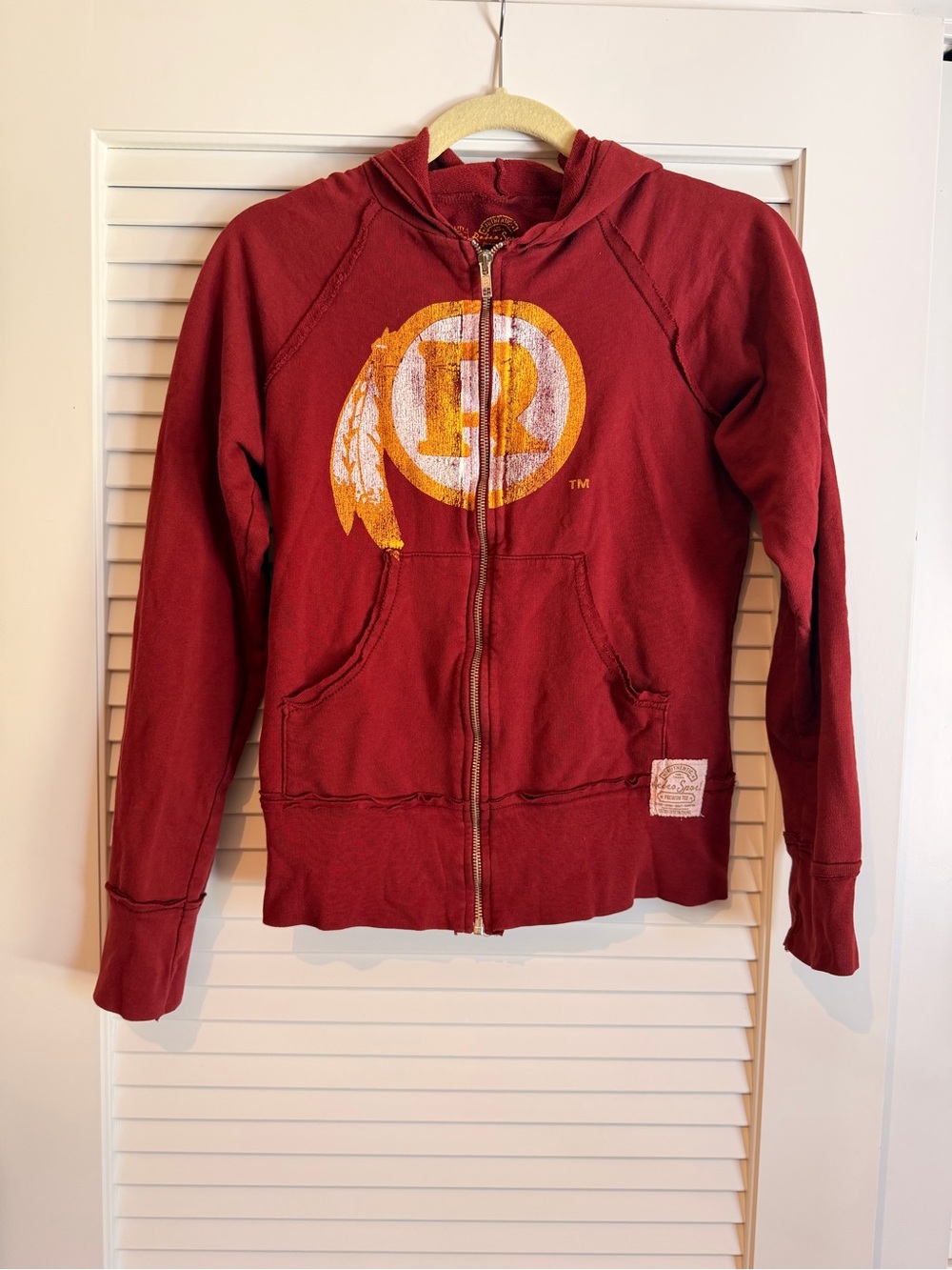 Women's Redskins Zip-Up Hoodie Jacket with Retro Logo